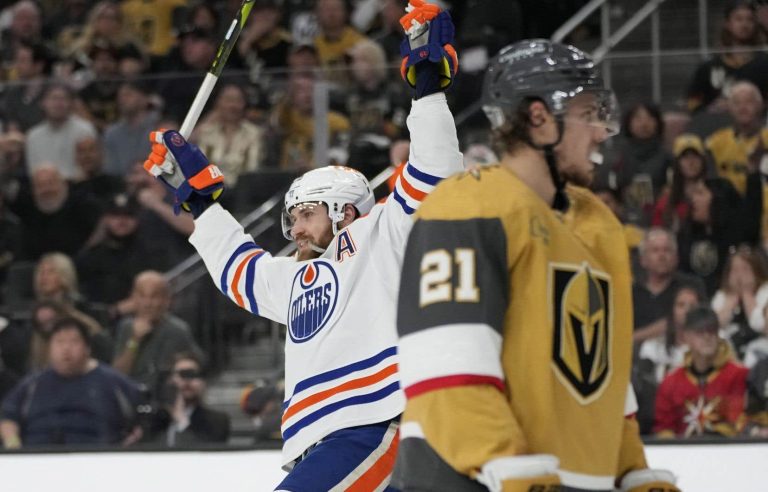 Oilers win 5-1 over Golden Knights to tie series 1-1