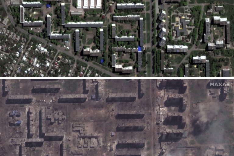 Satellite images show the destruction in Bakhmout