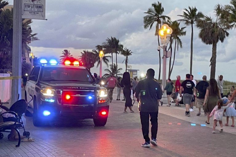 Several people hit by bullets near a beach in Florida