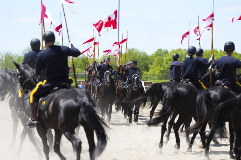 The Musical Ride on tour for the 150th anniversary of the RCMP