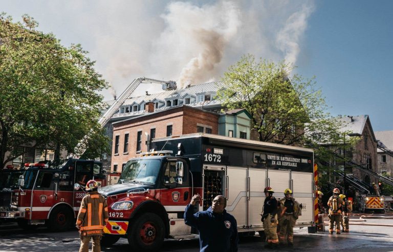 The flames are finally extinguished at the monastery of the Good Shepherd