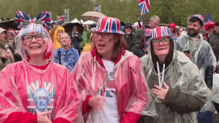 despite the rain, the fervor of the British