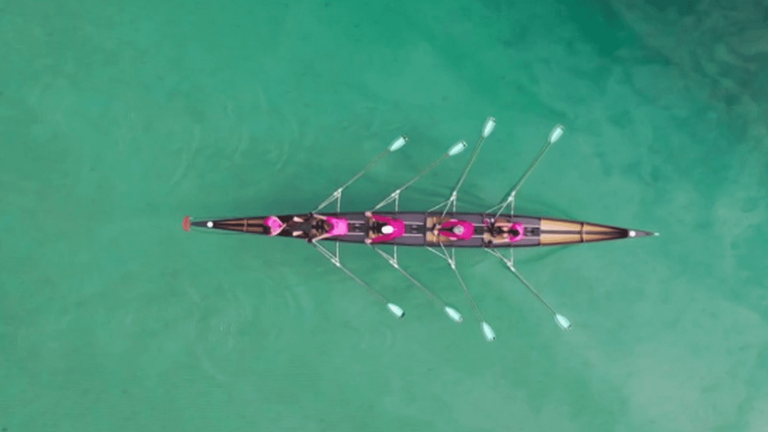 in Annecy, women row against disease