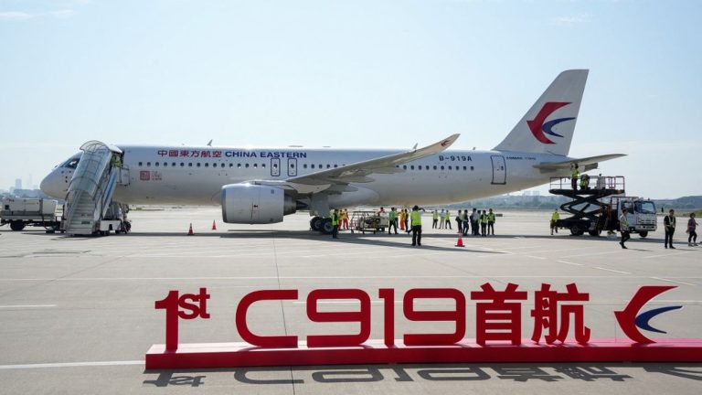 the first Chinese-designed airliner completed its maiden commercial flight