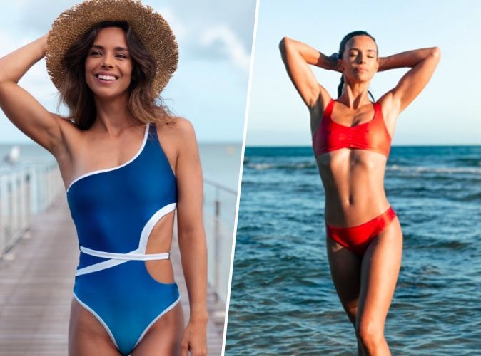 the former Miss France signs a collection of eco-responsible swimsuits with a pretty French brand