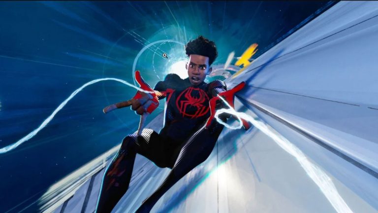 the spider-man, returns, still in the guise of Miles Morales, cool teenager from Brooklyn