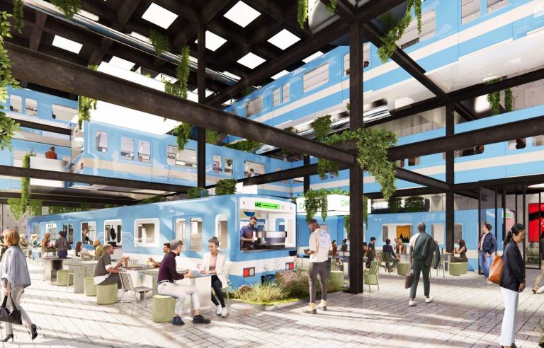 A cultural center made up of old metro cars will be created in Griffintown