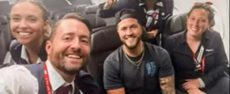 After an 18-hour delay, he is the only passenger on a flight