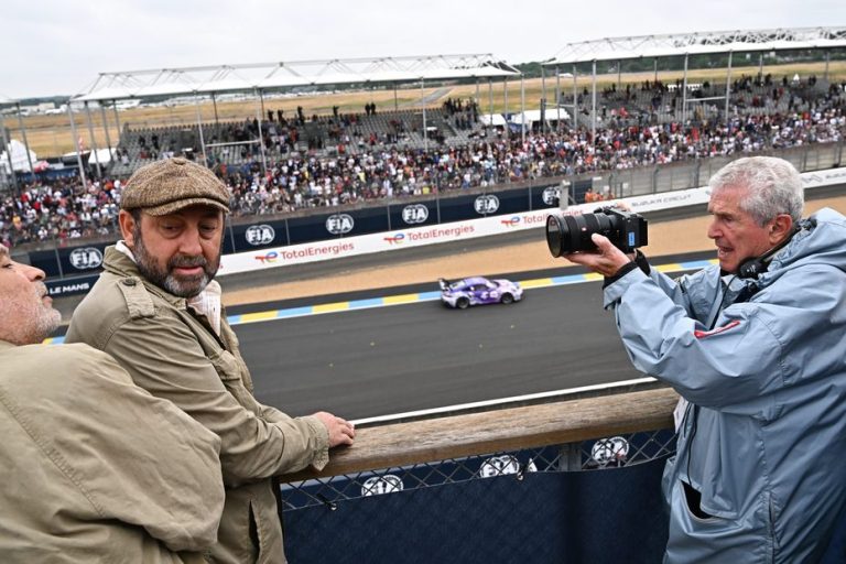 Claude Lelouch filming on the circuit for his potential last film