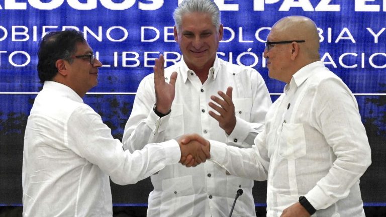 Colombian government and National Liberation Army guerrillas sign six-month ceasefire agreement