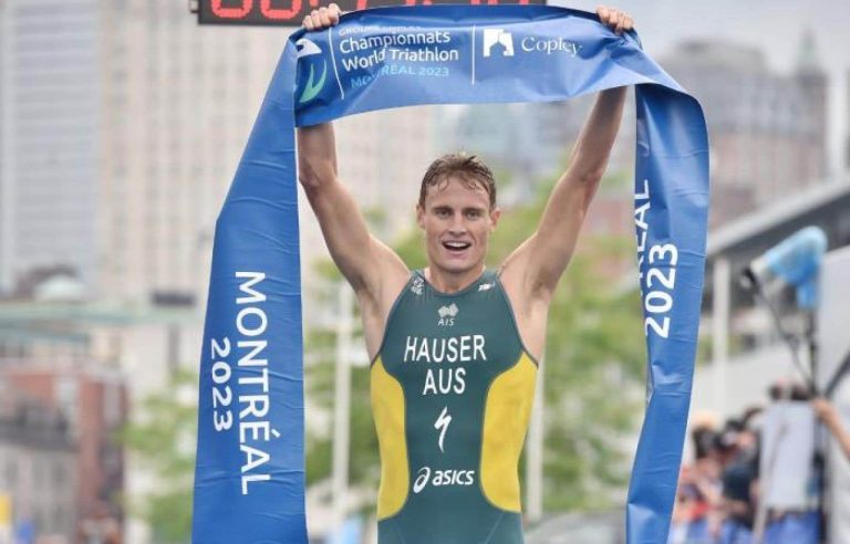 Hauser wins gold in Montreal triathlon, Quebecer Paquet finishes seventh