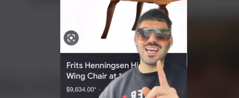 He buys an armchair for $50 and resells it… for $85,000!