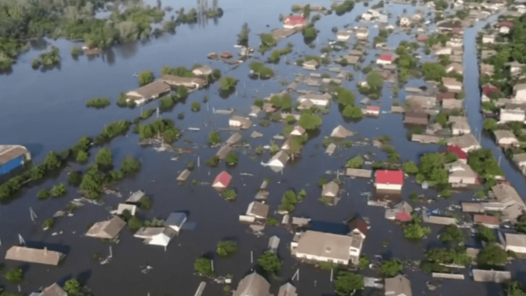 Kherson is under water, evacuations continue