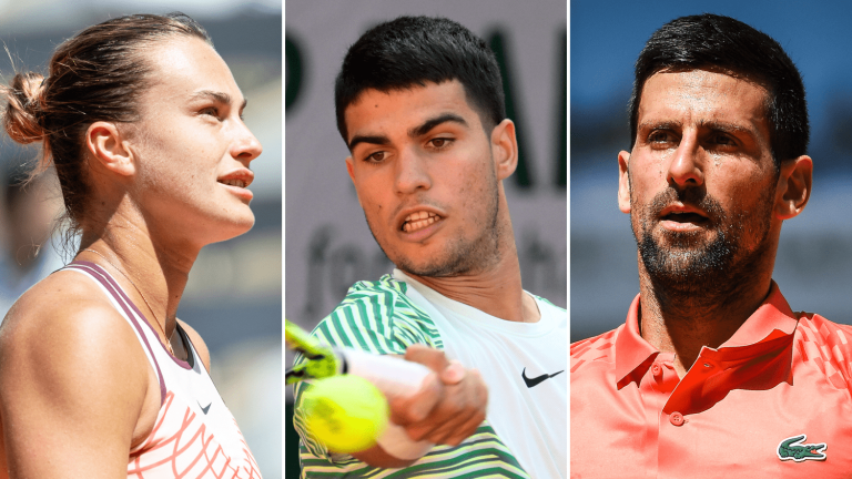 Novak Djokovic and Carlos Alcaraz on the Chatrier, Aryna Sabalenka facing Sloane Stephens in night session