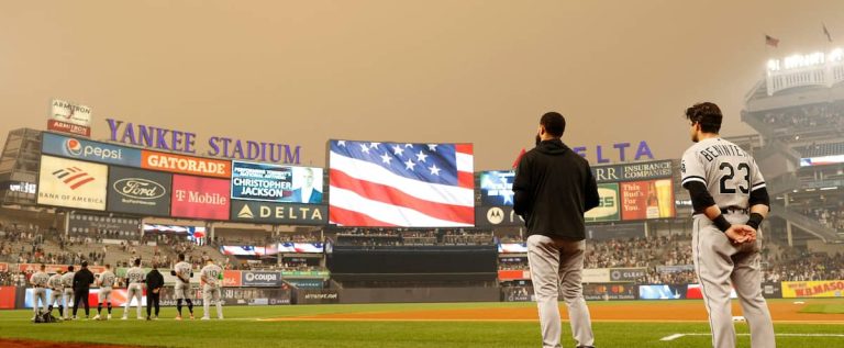 Smoke from the Quebec fires envelops Yankee Stadium