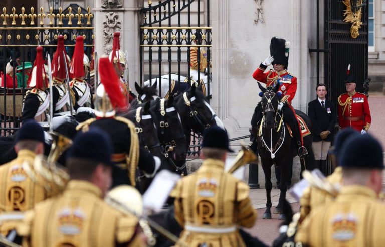 The birthday of King Charles III celebrated in London with the traditional military parade