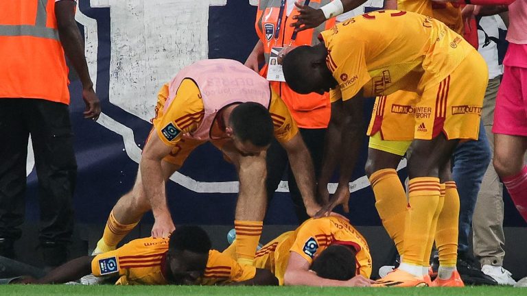 a player attacked during Bordeaux-Rodez, the match definitively stopped