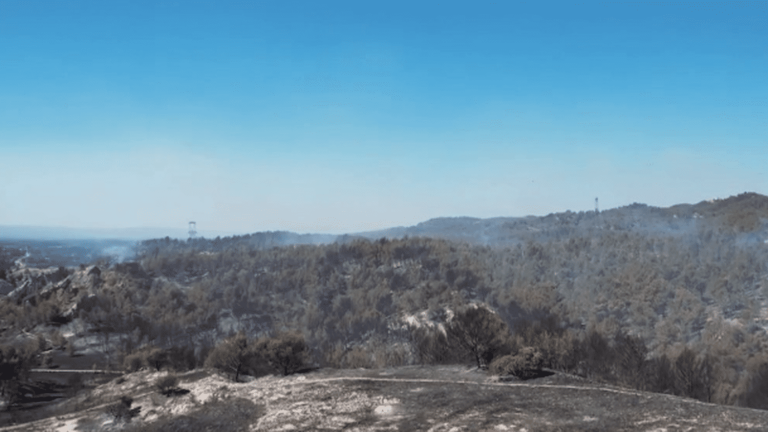 after burning last summer, the Montagnette massif still closed for a year