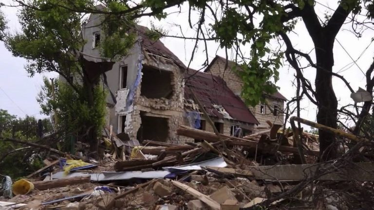 in the heart of Orikhiv, a bombed-out village