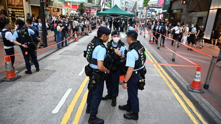 several people arrested in Hong Kong, including a pro-democracy figure