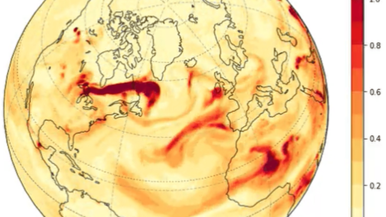 smoke from the fires is expected to reach France on Monday