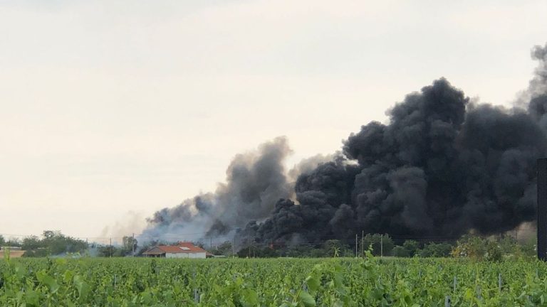 the fire at a tire storage site is under control