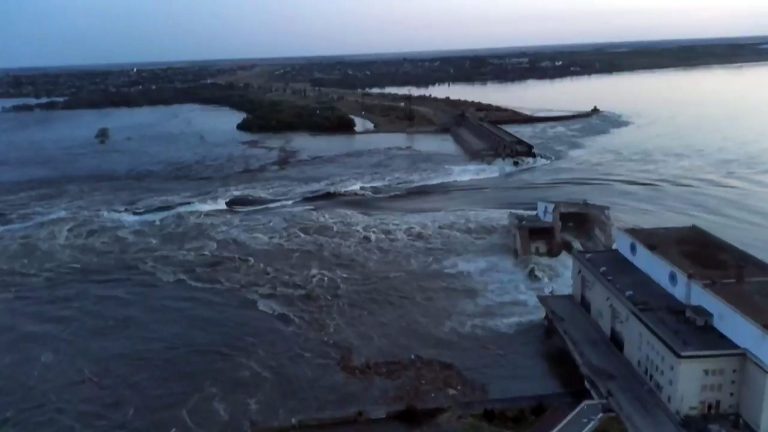 the video allegedly showing the explosion of the Kakhovka dam is from November 2022