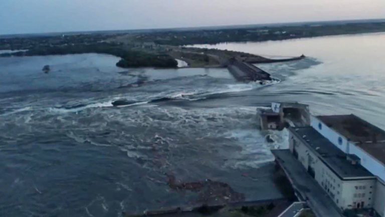 what is known about the destruction of a dam near Kherson and its consequences