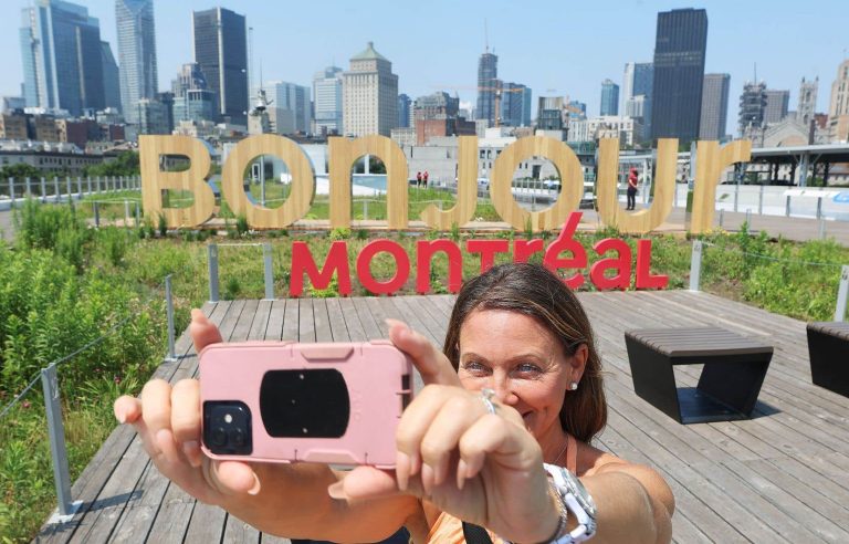 “Bonjour Montréal” is now proclaimed in giant letters at the Old Port