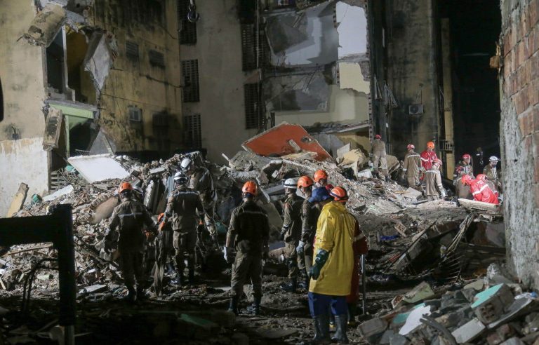 Condemned building collapses in Brazil, killing 14