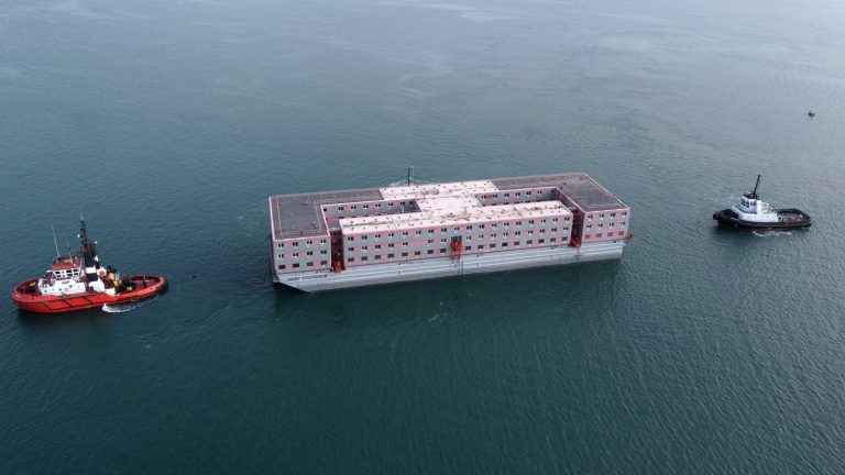 ‘Floating hotel’ or ‘prison boat’ houseboat highlights controversial new government policy