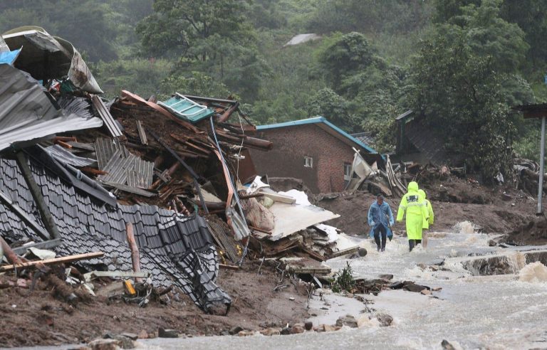 Floods leave at least 26 dead and 10 missing in South Korea