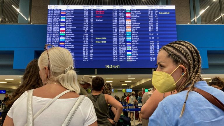 French tourists returning from the island of Rhodes are “happy to be back”