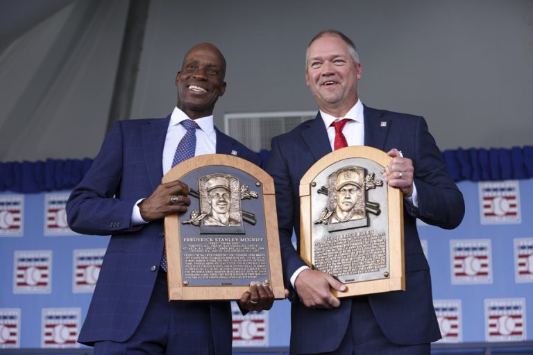 Hall of Fame inductees Scott Rolen and Fred McGriff