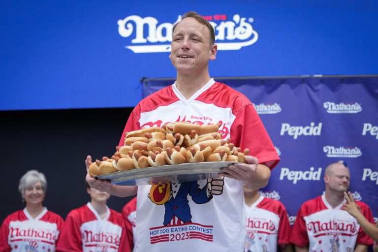 Hot Dog Contest |  Joey Chestnut successfully defends his title