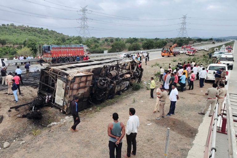 India |  At least 25 dead after bus fire