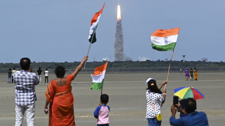 India launches unmanned rocket to the moon