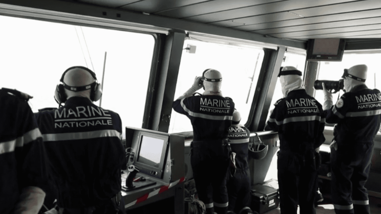 July 14: immersed aboard a Navy frigate in exercise