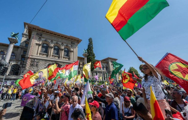 Kurdish demonstration for the 100th anniversary of the Treaty of Lausanne