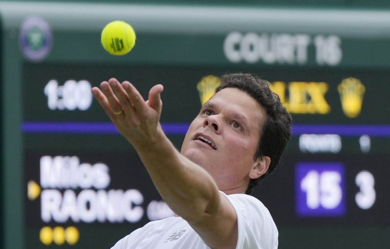 Raonic beats Novak for first Wimbledon win since 2019