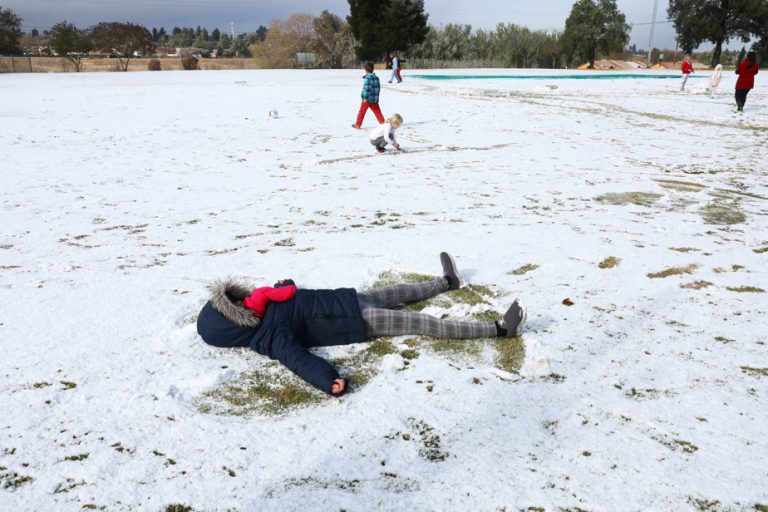 Rare snowfall in Johannesburg