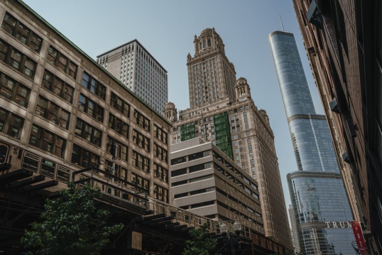 The heat shakes the ground beneath Chicago