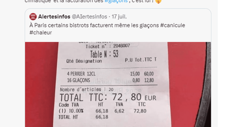 The true from the false.  Does a Parisian bistro really charge “four Perrier and 16 ice cubes for 73 euros”, as Ségolène Royal relays?