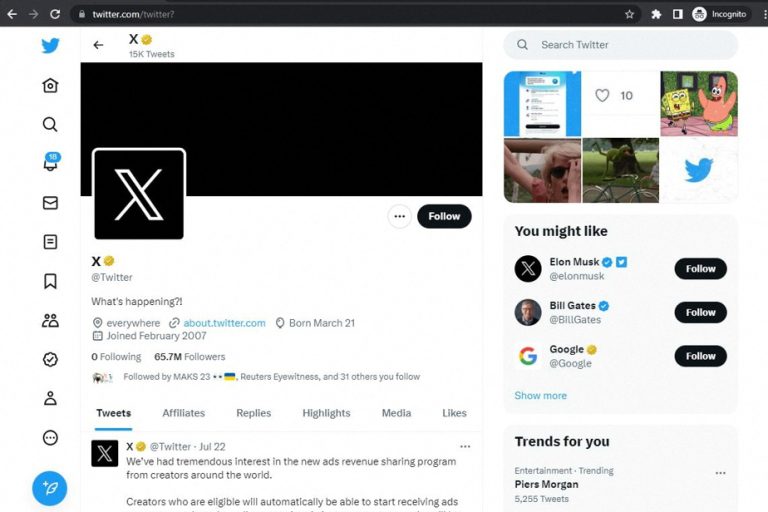 Twitter becomes X and changes its logo