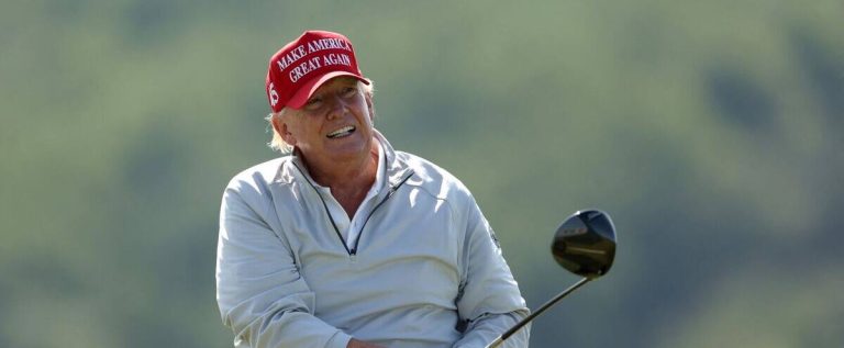 WATCH: Donald Trump plays golf… and he looks crazy