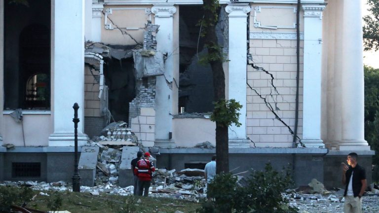 at least two dead and 22 injured after Russian strikes on the port city of Odessa