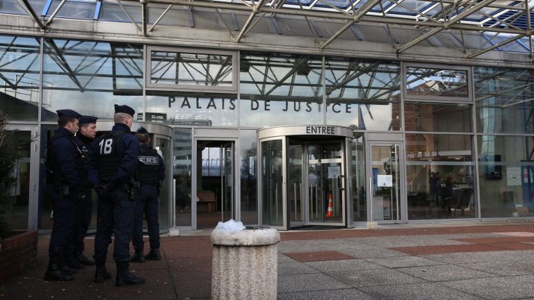 at the Bobigny court, three young men face justice after urban violence