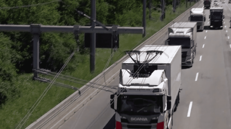 in Germany, a section of motorway dedicated to electric trucks