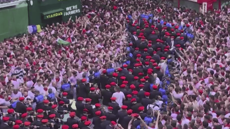 the Pamplona festivities have started