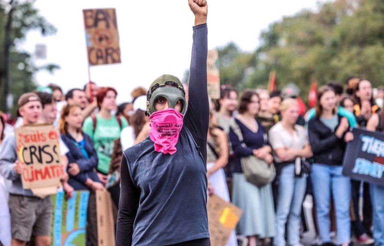 Striking students demonstrate for the climate in Montreal